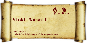 Viski Marcell névjegykártya